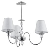 Deckenlampe Stoff Chrom E14 L:52 cm Modern dekorativ