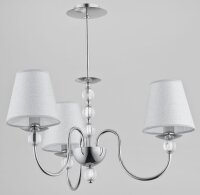 Deckenlampe Stoff Chrom E14 L:52 cm Modern dekorativ