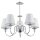 Deckenlampe 5-flammig Stoff Chrom E14 B:57 cm Modern