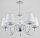 Deckenlampe 5-flammig Stoff Chrom E14 B:57 cm Modern