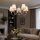 Deckenlampe 5-flammig Stoff Chrom E14 B:57 cm Modern