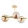 Deckenlampe 3-flammig Glas Gold Bernstein E14 H:34 cm