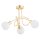 Deckenleuchte 3-flammig Glas Metall Gold E14 L:49 cm