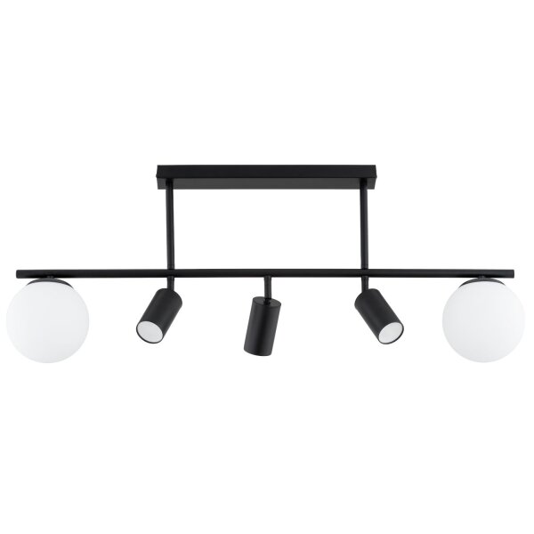 Deckenleuchte verstellbar 5-flammig Schwarz E14 H:38 cm