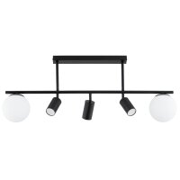 Deckenleuchte verstellbar 5-flammig Schwarz E14 H:38 cm