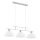 H&auml;ngelampe 3-flammig Glas Silber E27 L:85 cm Modern