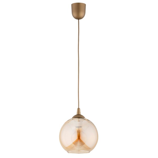 Hängelampe Glas Gold Bernstein E27 L:20 cm dekorativ
