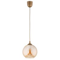 Hängelampe Glas Gold Bernstein E27 L:20 cm dekorativ
