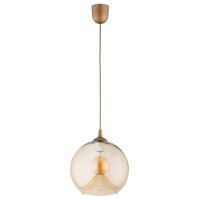 Pendelleuchte Glas Gold Bernstein E27 Ø25 cm Modern