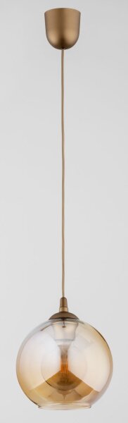 Pendelleuchte Glas Gold Bernstein E27 L:20 cm wohnlich