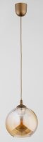 Pendelleuchte Glas Gold Bernstein E27 L:20 cm wohnlich