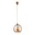 H&auml;ngelampe Glas Gold Bernstein E27 L:25 cm dekorativ