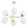 Deckenlampe Gold 6-flammig Glas Weiß E14 B:58 cm Modern