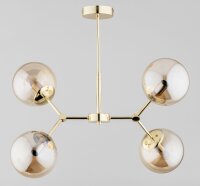 Deckenlampe 4-flammig Glas Gold Bernstein E14 B:38 cm