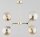Deckenlampe 4-flammig Glas Gold Bernstein E14 B:38 cm