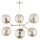 Deckenlampe 6-flammig Glas Gold Bernstein E14 H:51 cm