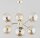 Deckenlampe 6-flammig Glas Gold Bernstein E14 H:51 cm