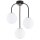 Deckenlampe 3-flammig Glas Schwarz Wei&szlig; E14 L:41 cm