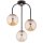 Deckenlampe 3-flammig Schwarz Bernstein E14 B:42 cm