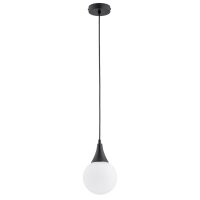 H&auml;ngelampe blendarm Glas Schwarz E14 L:15 cm wohnlich