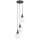 Pendelleuchte 3-flammig Glas Schwarz Metall E14 L:25 cm