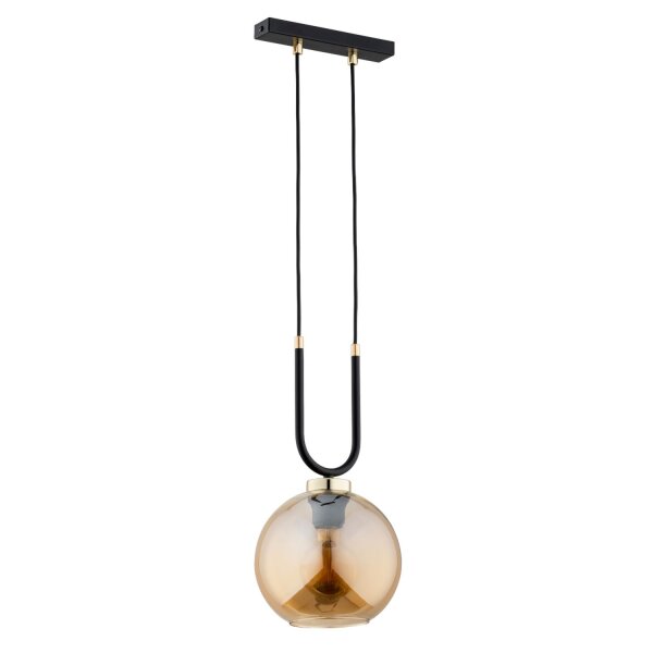 Hängelampe Glas Bernstein E27 L:20 cm Modern dekorativ