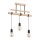 H&auml;ngelampe Holz Natur 3-flammig E27 L:60 cm wohnlich