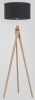 Stehleuchte Dreibein Holz Stoff E27 160 cm blendarm