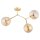 Deckenlampe 3-flammig Glas Gold Bernstein E14 H:37 cm