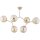 Deckenlampe 6-flammig Glas Bernstein Beige E14 L:76 cm