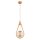 Pendelleuchte Glas Holz Bernstein Natur E14 L:21 cm