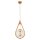 H&auml;ngelampe Skandinavisch Glas Holz Bernstein E27 24 cm