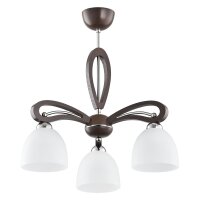 Deckenlampe blendarm 3-flammig Holz Braun E27 L:45 cm