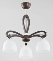 Deckenlampe blendarm 3-flammig Holz Braun E27 L:45 cm