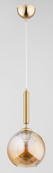 Hängelampe blendarm Glas Gold Bernstein E27 L:20 cm