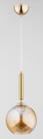 Hängelampe blendarm Glas Gold Bernstein E27 L:20 cm