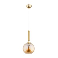 Hängelampe Glas Gold Bernstein E27 L:25 cm wohnlich
