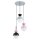 Pendelleuchte Glas Schwarz Grau Pink E14 L:45 cm 3-flmg