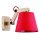 Wandspot schwenkbar Holz Stoff Rot E27 H:24 cm blendarm