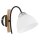 Wandlampe Glas Holz Natur E27 B:15 cm Skandinavisch
