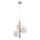 Pendelleuchte 3-flammig Glas Holz E14 L:35 cm Modern