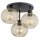 Deckenlampe 3-flammig Metall Schwarz Gold E27 B:43 cm
