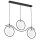 Pendelleuchte 3-flammig Glas Metall Schwarz E14 L:78 cm