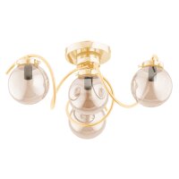 Deckenlampe 4-flammig Glas Gold Bernstein E14 H:23 cm