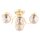 Deckenlampe 4-flammig Glas Gold Bernstein E14 H:23 cm