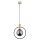 Pendelleuchte Rauchglas Holz E14 L:27,5 cm dekorativ