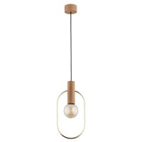 Hängelampe Holz Natur E27 L:18,5 cm Modern dekorativ