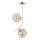 Deckenlampe 2-flammig Glas Gold Bernstein E27 B:20 cm