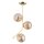 Deckenleuchte 3-flammig Glas Gold Bernstein E14 L:35 cm