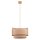 Pendelleuchte Holz Stoff Natur E27 L:47 cm dekorativ